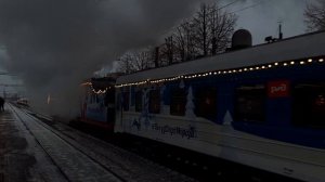 🎄🚂Прибытие поезда Деда Мороза на станцию Нижний Новгород сортировочный | 4К❄️