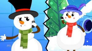 Five little Snowmen | Snowman Cartoon Videos For Babies | Kids Tv Nursery Rhymes For Toddlers