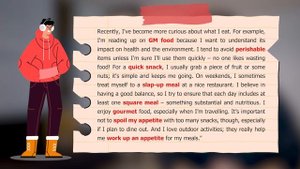 English Food Vocabulary