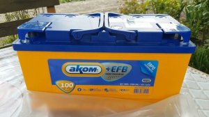 Распаковка — Автомобильный аккумулятор AKOM 6СТ-100