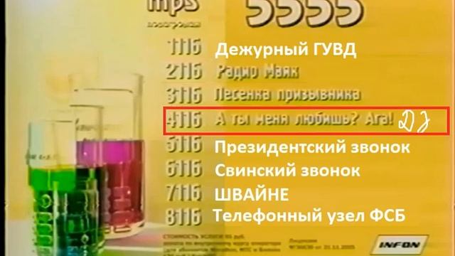 Реклама на BRIDGE TV (INFON, 5555, 2007)