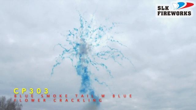 CP 303 W BLUE smoke tail with BLUE flower crackling mine burst salute 1,2" 60 Зарядов 3/1 смотреть онлайн