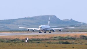 СЛО ИЛ-96 взлет из аэропорта Угольный Чукотка