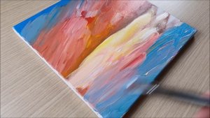 Акриловая живопись - ЗАКАТ НА БЕРЕГУ МОРЯ - РАЗВИВАШКА для детей и родителей!