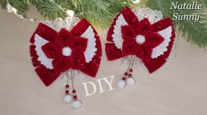 Новогодние бантики канзаши😍 / Они превосходны!😍 / DIY