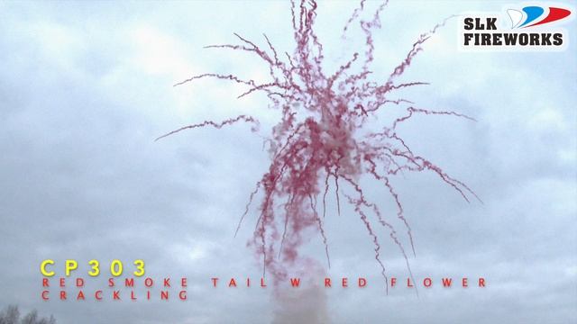 CP 303 W RED smoke tail with RED flower crackling mine burst salute 1,2" 60 Зарядов 3/1 2023 смотреть онлайн
