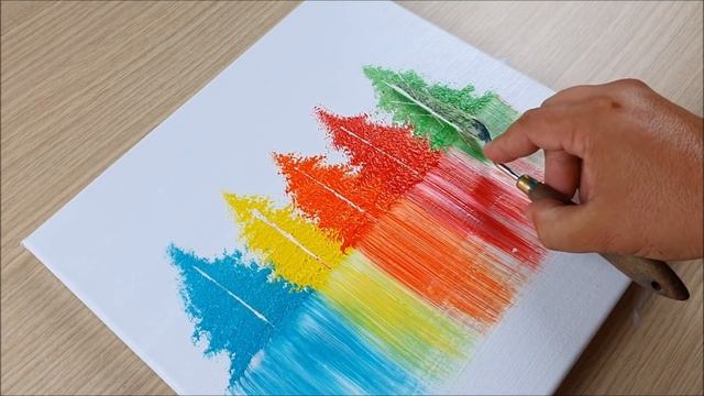Акриловый рисонок - АБСТРАКТНЫЕ ДЕРЕВЬЯ! Развивающие видео для детей и родителей!