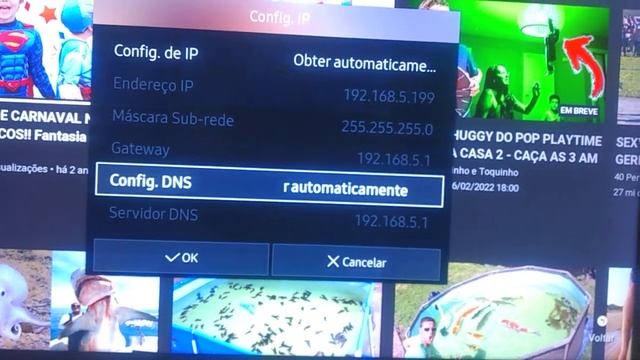 Configurar DNS manual, Smart TV Samsung смотреть онлайн