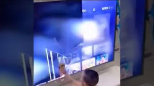 Краш тест телевизора)