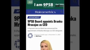 9PSB Review, CEO Branka Mracajac, *990# USSD & The Market Value of 9 Payment Service Bank
