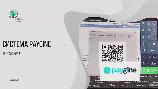 Платёжная система «Paygine» в «Кассире 5»