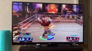 Switch:wwe2k BattleGrounds docked 50" Philips TV