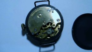 trench watch 1914 to 1915 gun metal case cylinder escapement