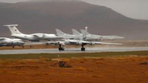 Ту-95 взлёт в дождь