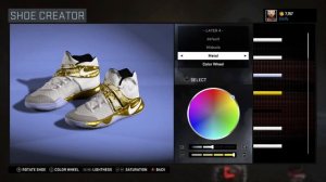 NBA 2K16 Shoe Creator - Nike Kyrie 2 Custom "White - Gold"