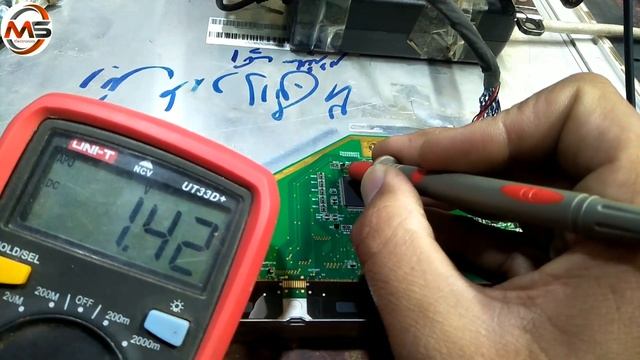 How to repair led tv half screen problem|vertical bar or lines problem|ms electronics