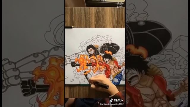 AceLuffy and sabo Art painting