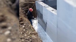 Броня Акваблок Эффект НГ для гидроизоляции цокольного этажа типографии г. Георгиевск.