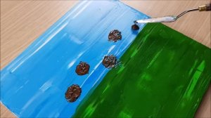 Акриловая живопись - ПОЛЕ ПОДСОЛНУХОВ - РАЗВИВАШКА для детей и родителей!