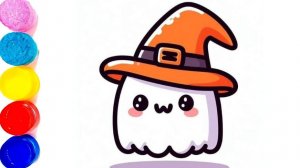 How to draw a halloween ghost / როგორ დავხატოთ ჰელოვინის მოჩვენება