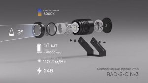 Архитектурный фасадный прожектор Signum RADUGA TM