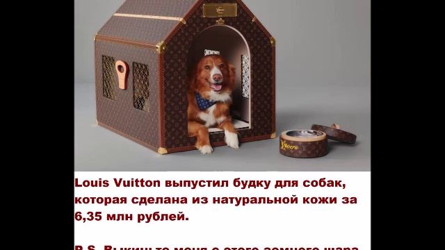 Louis Vuitton выпустил будку для собак, которая сделана из натуральной кожи за 6,35 млн рублей