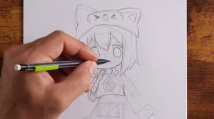 АНИМЕ - Рисуем карандашом девушку-кошку. Урок рисования. Пошаговый урок