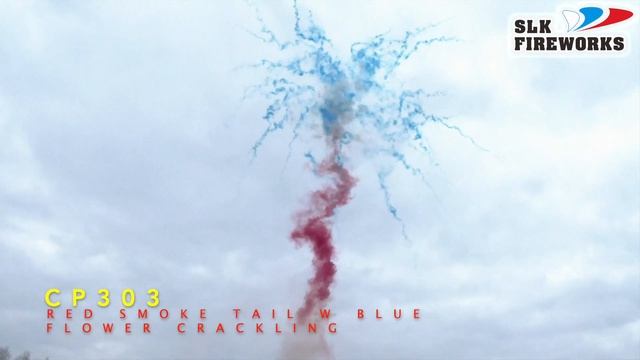 CP 303 W RED smoke tail with BLUE flower crackling mine burst salute 1,2" 60 Зарядов 3/1 смотреть онлайн