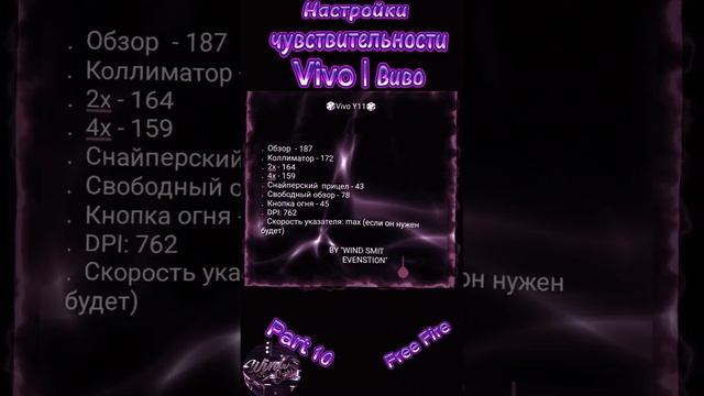 На Виво НАСТРОЙКИ ЧУВСТВИТЕЛЬНОСТИ 2024!(Part10)| Settings Vivo Free Fire 2024|#freefire#ff#windsmit