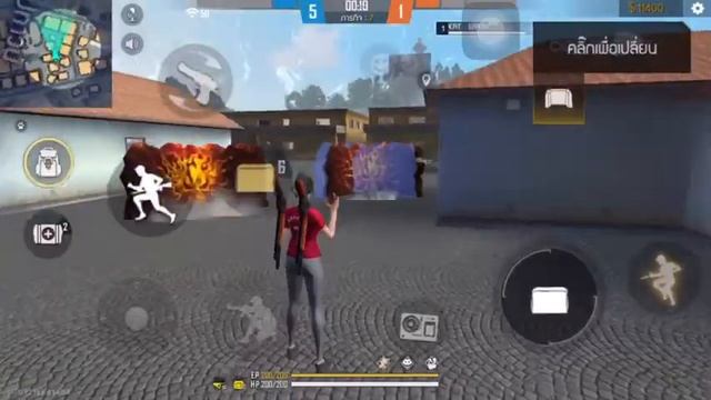 I play freefire on mobile ผมเลนฟฟายบนโทรศพท