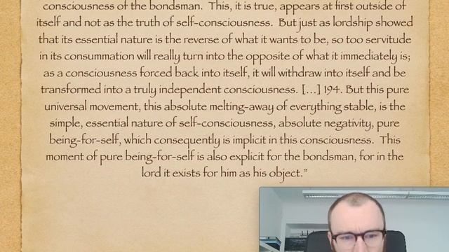 SELF-CONSCIOUSNESS - Hegel's Phenomenology of Spirit
