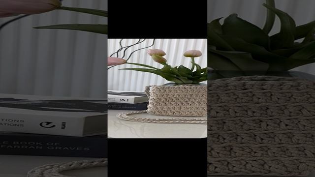 Экосумка  ручной работы для телефона из хлопкового шнура
