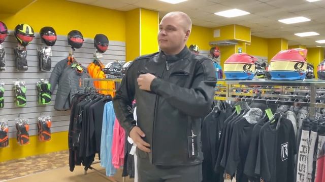 Кожаная куртка Moteq Arsenal. Видеопримерка, размер XXL.