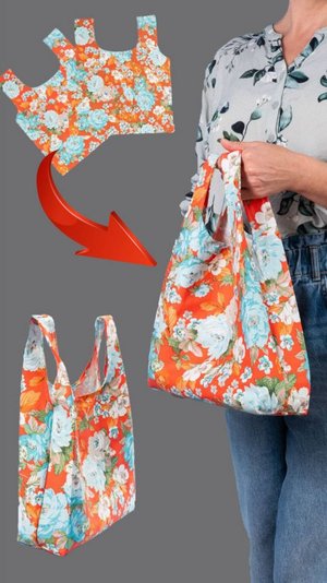 Как сшить сумку для покупок быстро и легко!👜✂️