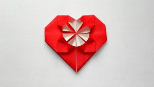 Сердце из бумаги Оригами валентинка