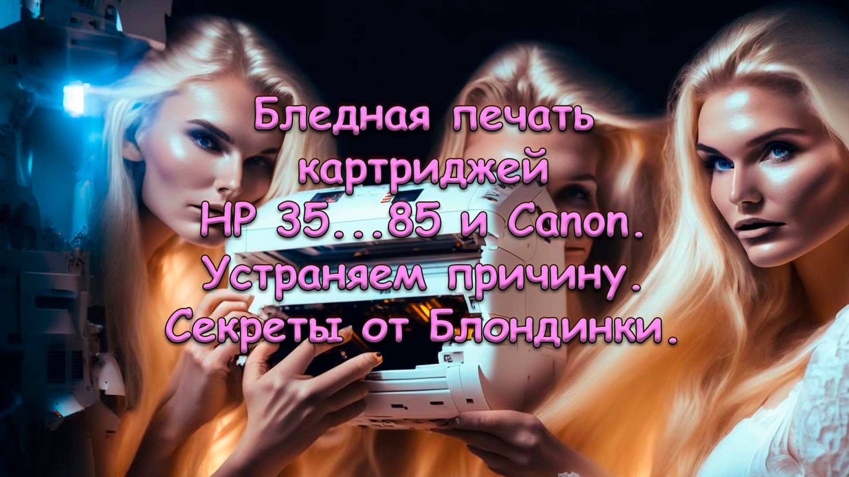 Бледная печать картриджей HP 35...85 и Canon. Устраняем причину. Секреты от Блондинки