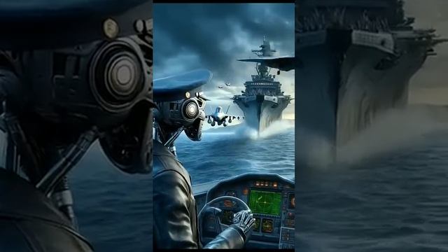 Terminator attacks on a battleship💥 Memories of Terminator#ai#terminator #musicclip#music#shorts