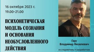 Гаус В.Я. - Психонетическая модель сознания и основания необусловленного действия