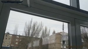 Фасадное алюминиевое остекление магазина система Алнео. Таганрог
