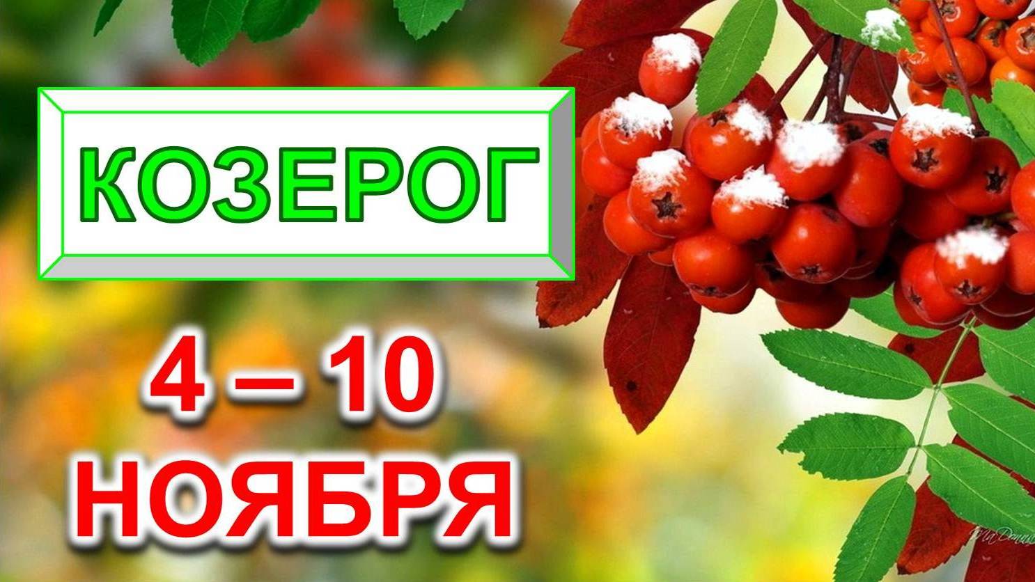 ♑ КОЗЕРОГ. 🍒 С 4 по 10 НОЯБРЯ 2024 г. 🎁