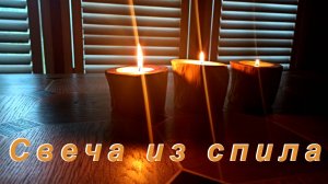 Свеча из спила туи.