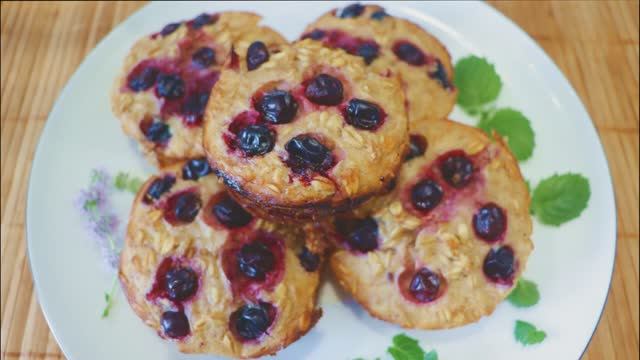 Овсяные маффины. Полезный и простой завтрак.