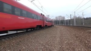 Эл.-поезд ЭД4МКМ-АЭРО-0007 (ТЧ-50) скоростной приг. поезд "Аэроэкспресс" №7120 а/п Внуково - Москва