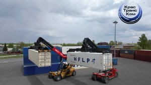 KrasTransKom. Сontainer terminal at one of the largest stations of the Trans-Siberian Railway