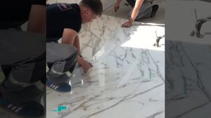 Монтаж мрамора Calacatta