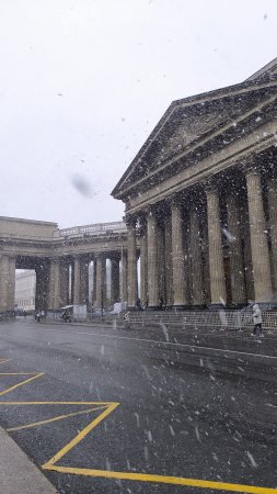 Снегопад в Питере [и Казанский собор]