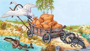 Басня _ Лебедь рак и щука _ Крылов _ аудио сказка _ Аудиосказки-Сказки на ночь_Слушать сказки онлайн
