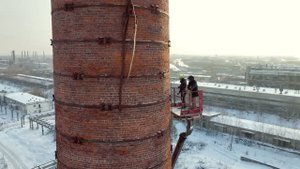 Демонтаж 2-ух аварийных дымовых труб г. Дзержинск 2023