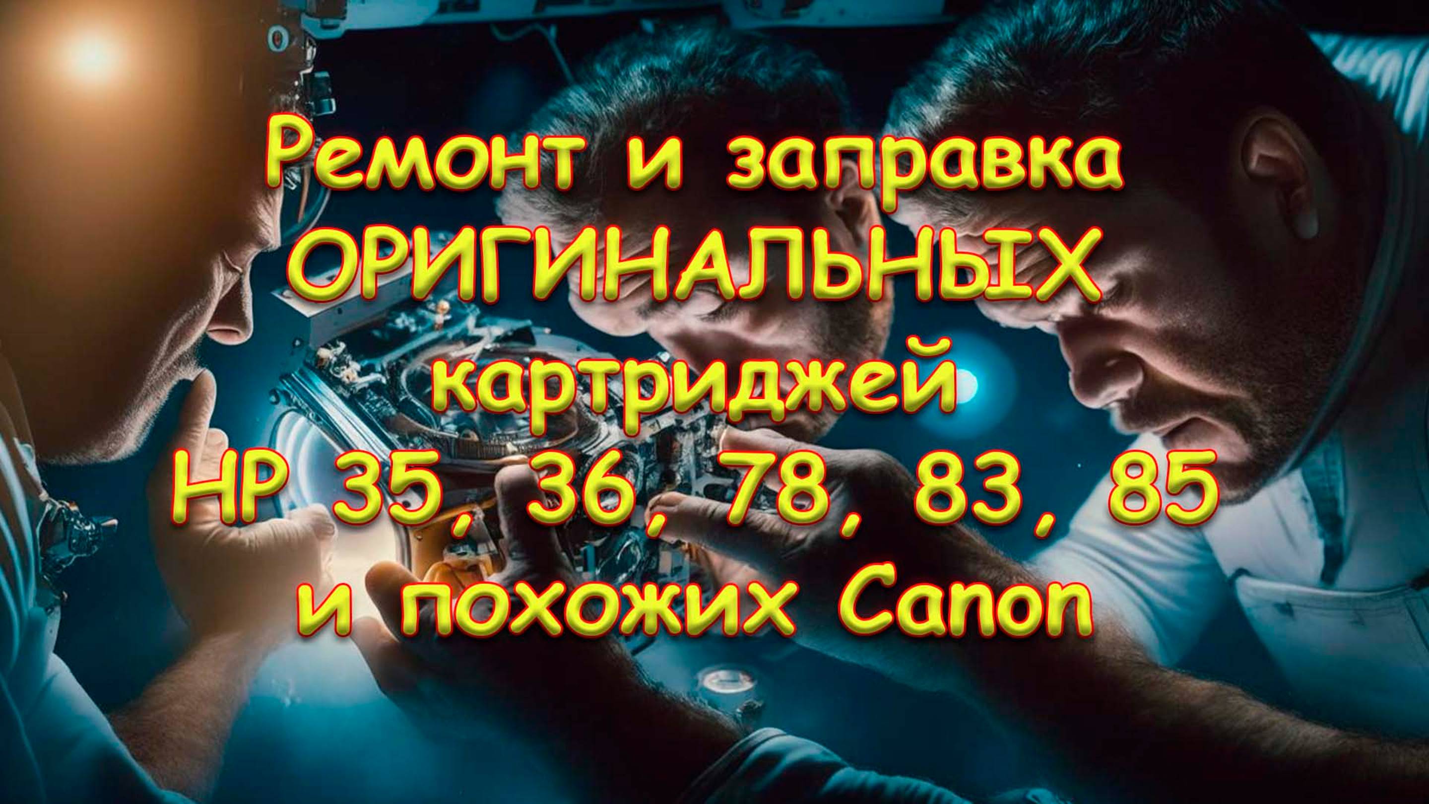 Ремонт и заправка ОРИГИНАЛЬНЫХ картриджей HP 35, 36, 78, 83, 85 и похожих Canon.