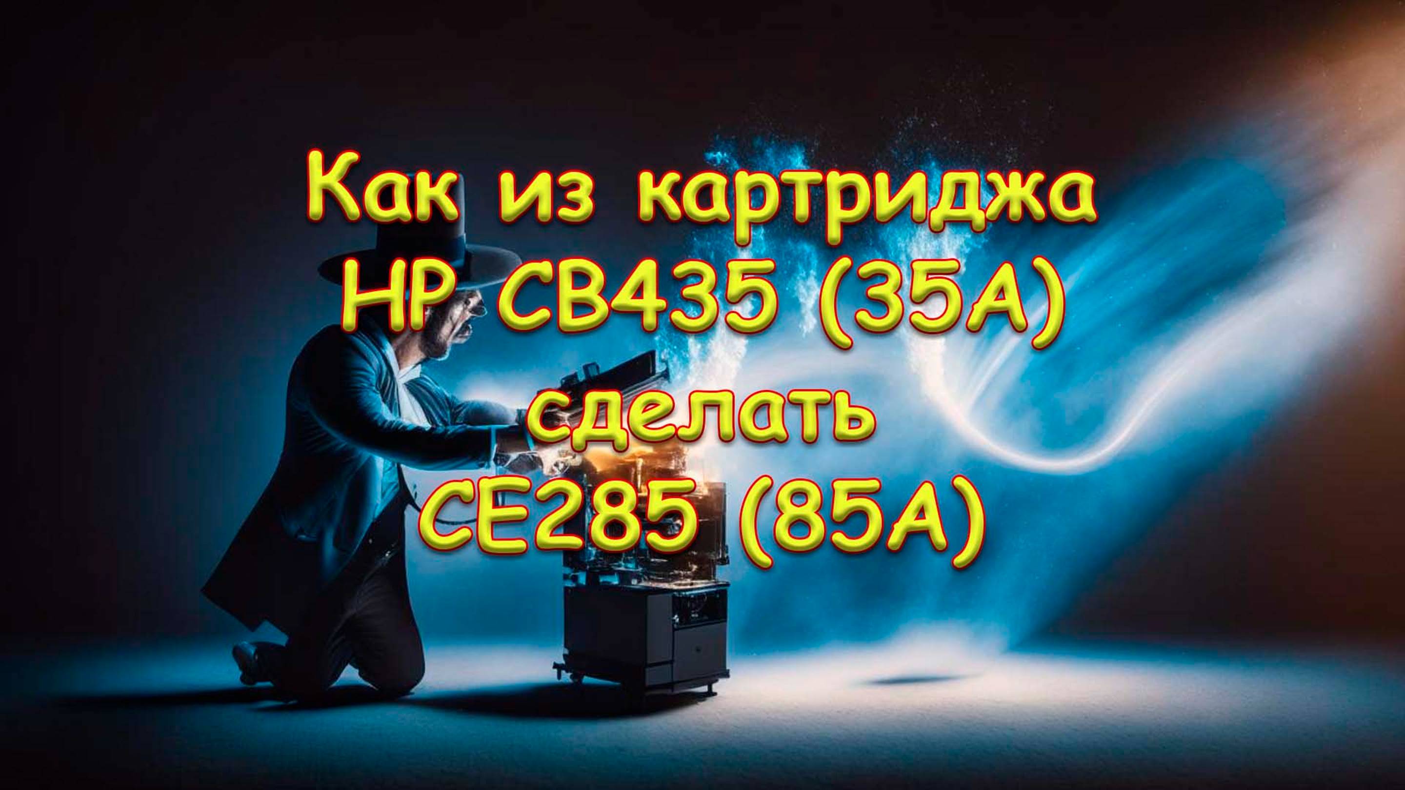 Как из картриджа HP CB435 (35A) сделать CE285 (85A)